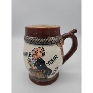 Vintage Whistle For Your Beer Ceramic Mug Stein Relco Japan Unique Gag Gift